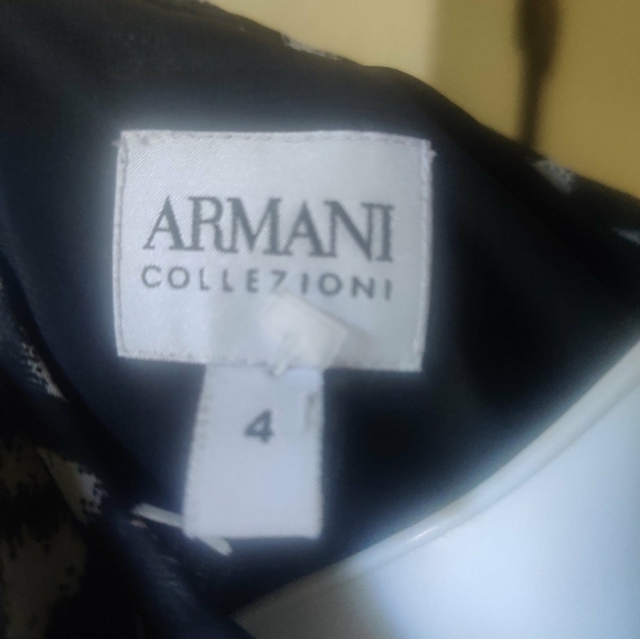 Armani Le Collezioni Pleated/Print Dress Size 4 Made In Italy - Picture 11 of 12